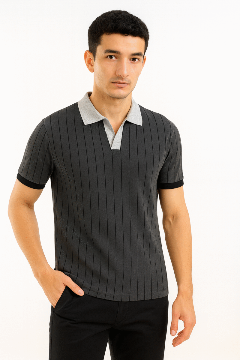 Vertigo Pinstripe Polo - Image 6