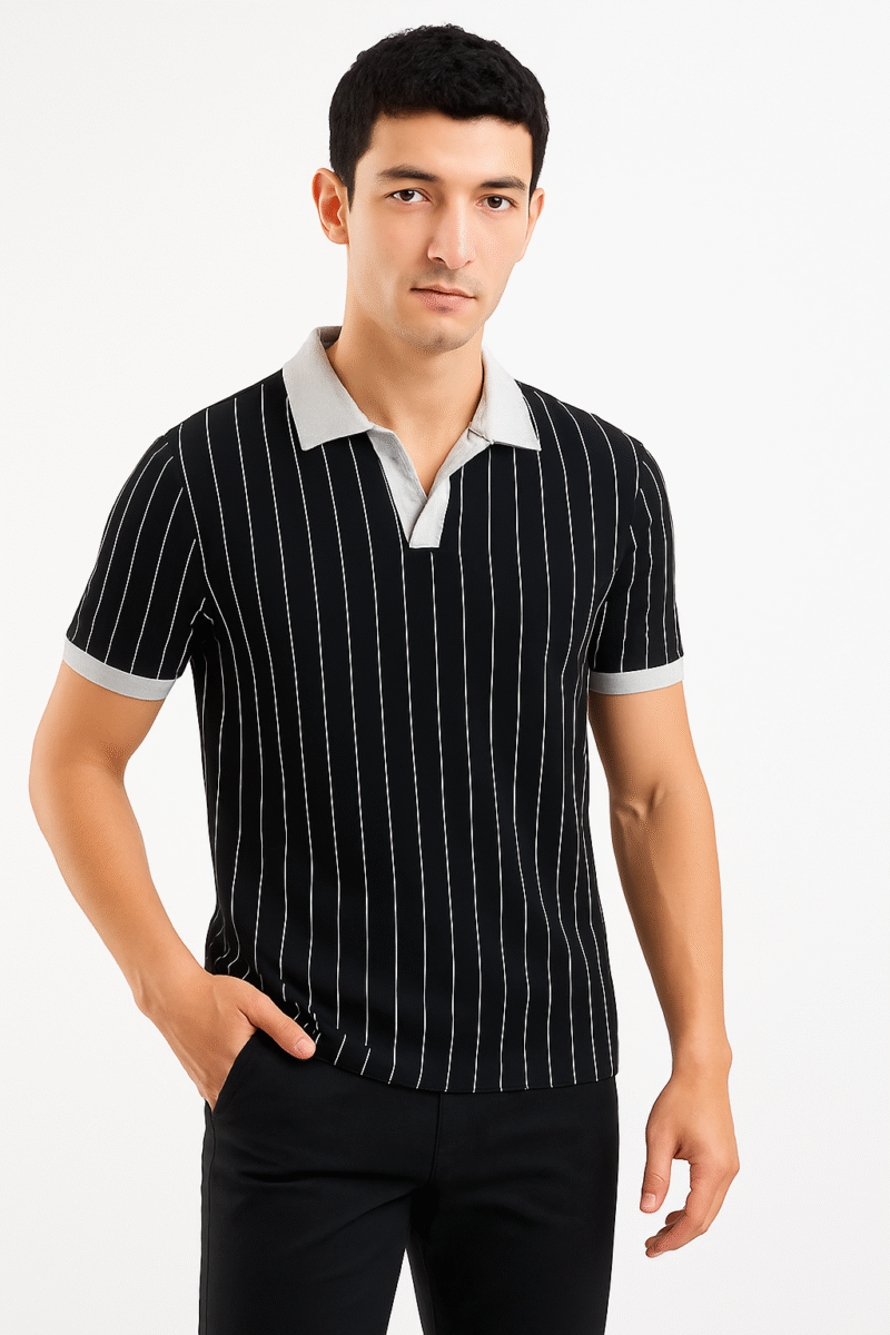 Vertigo Pinstripe Polo - Image 3